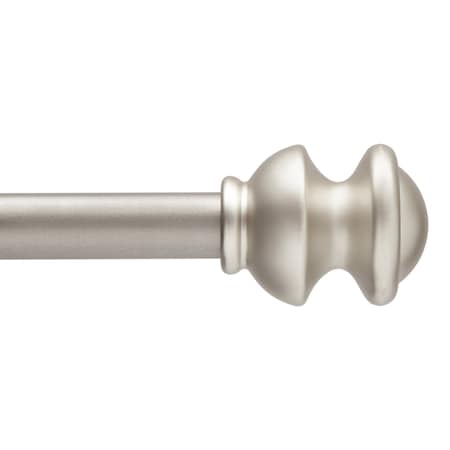 Kenney Mfg Kenney Kendall 5/8" Standard Decorative Window Curtain Rod, 28-48", Brushed Nickel KN71716V1